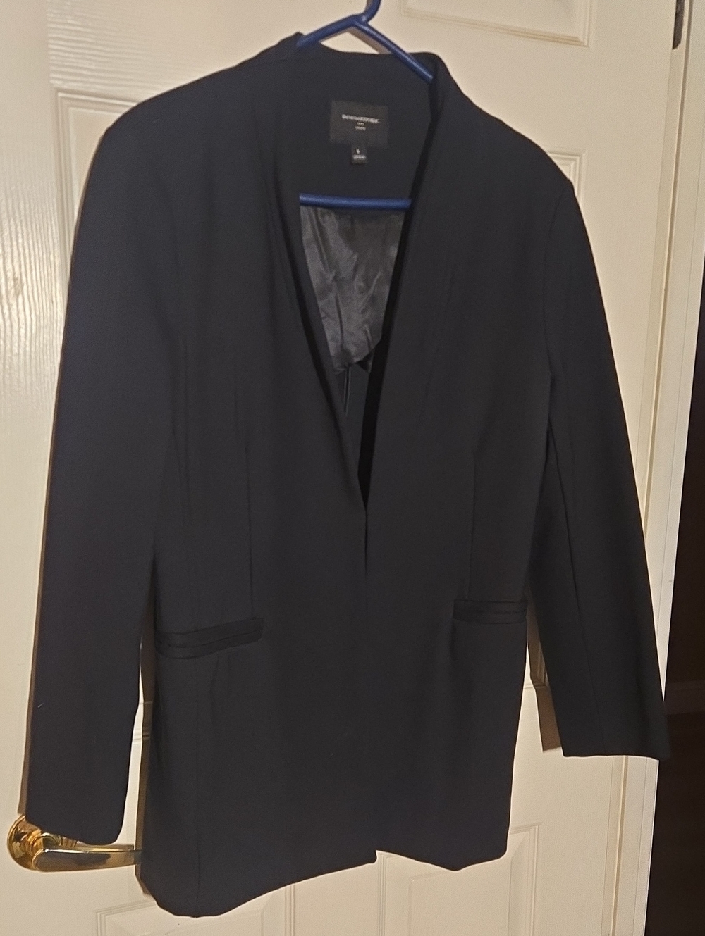 Banana Republic Ponte Black Open-Front Longline Blazer - LARGE - NEW!